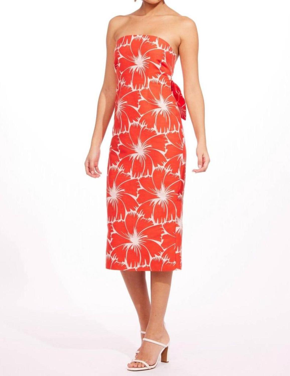 Vendome Dress In Scarlet Bloom