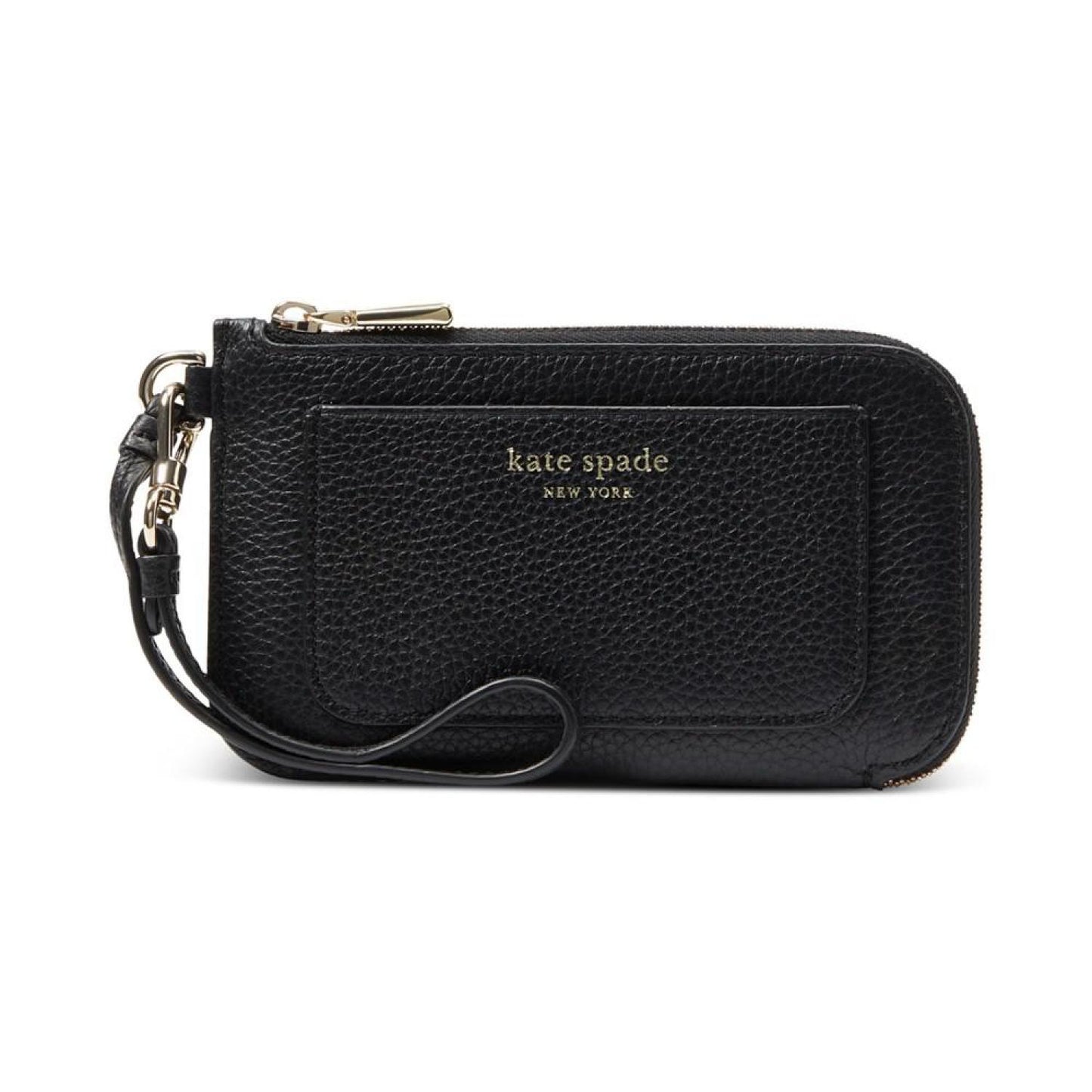 Ava Pebbled Leather Coin Card Case Wristlet