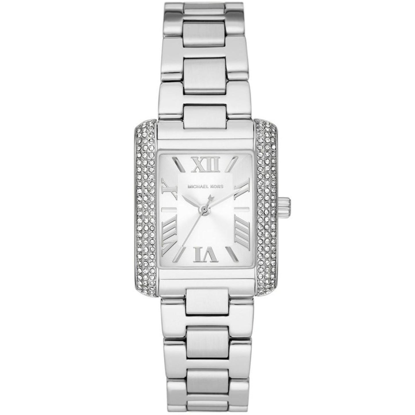 Women's Emery Three Hand Silver-Tone Stainless Steel Bracelet Watch 33mm