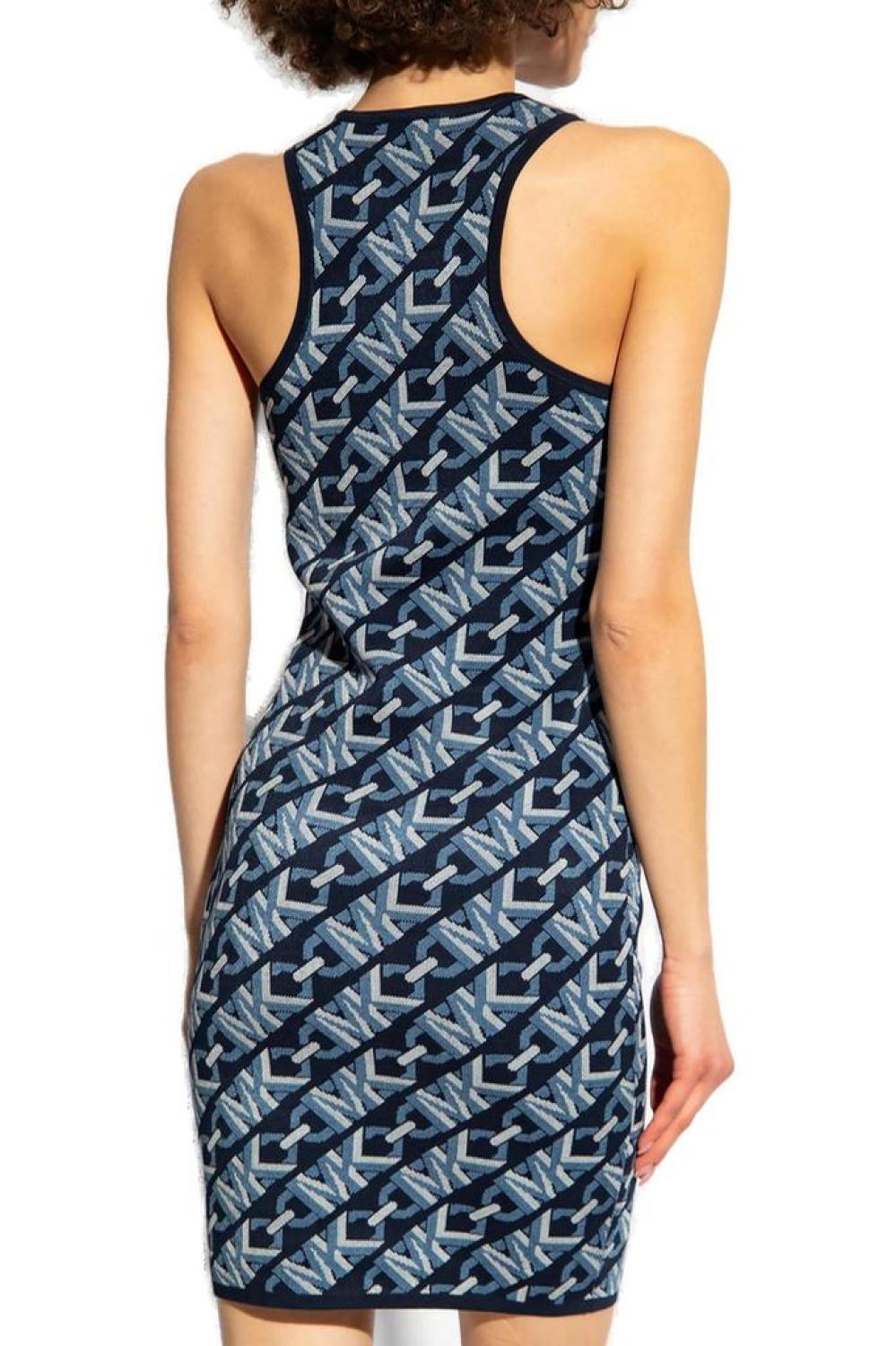 Michael Michael Kors Logo Jacquard Sleeveless Mini Dress