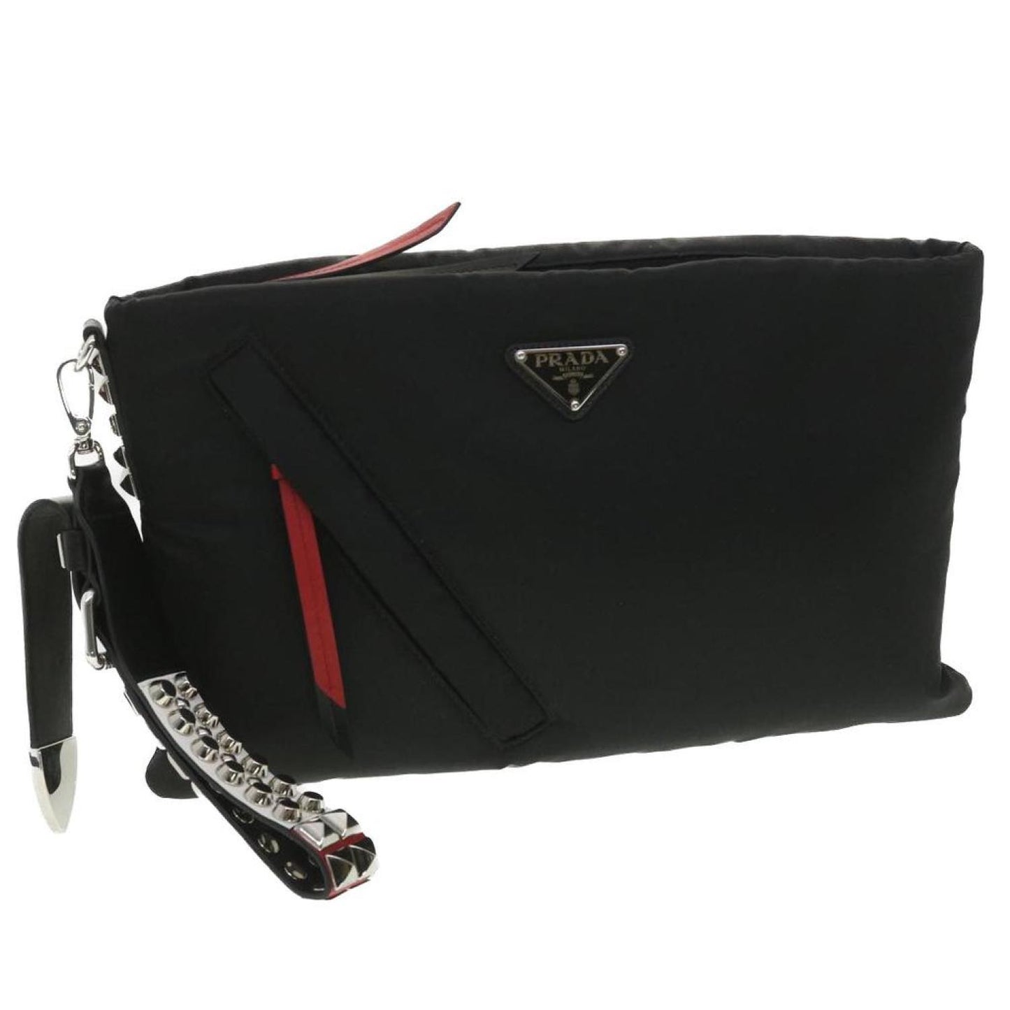 Prada Saffiano Synthetic Clutch Bag (Pre-Owned)