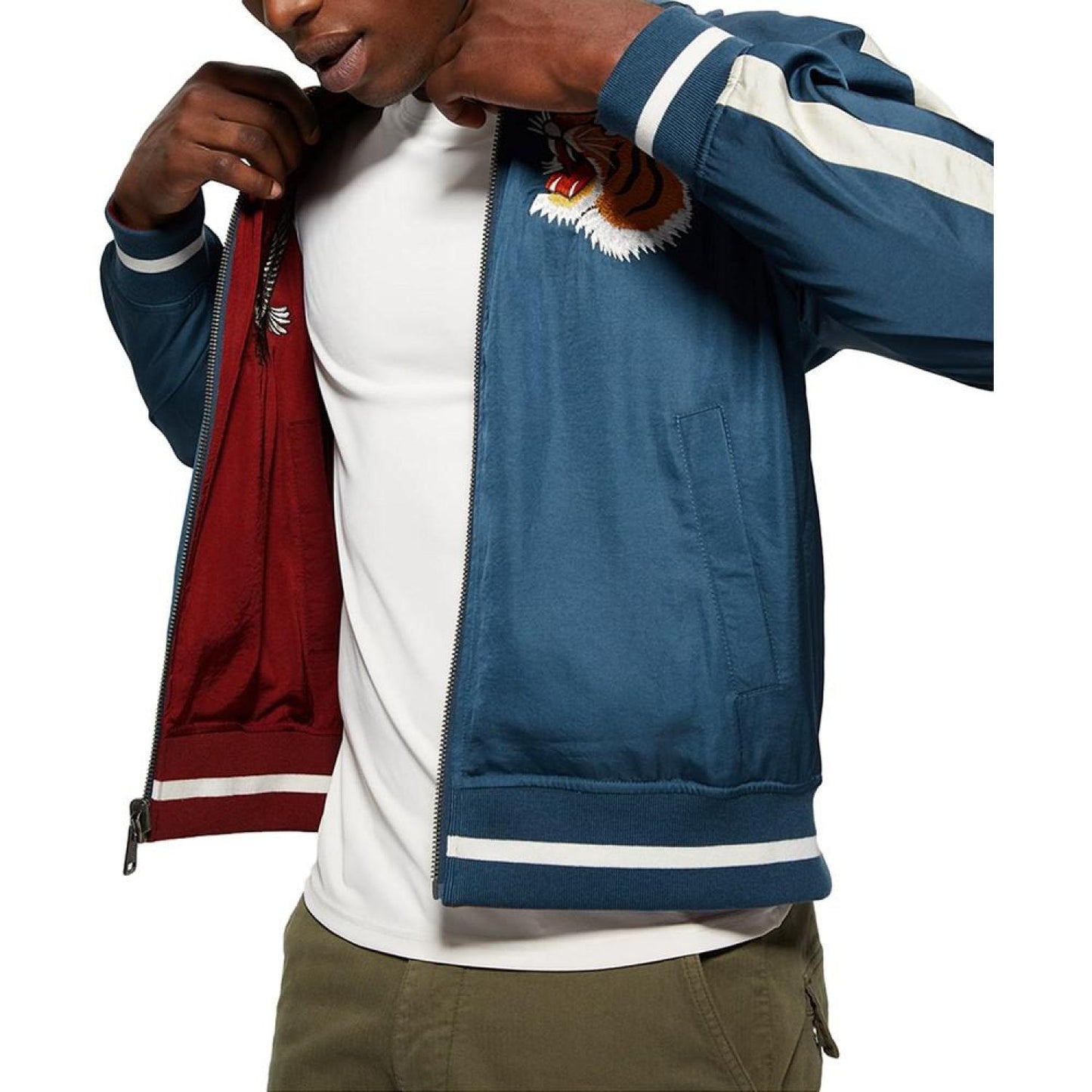 Men's Irvine Reversible Embroidered Bomber Jacket