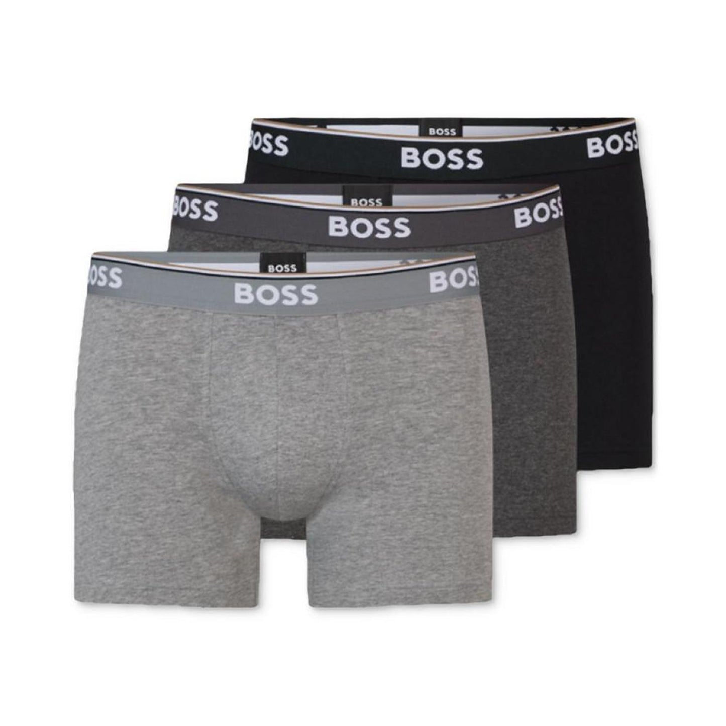 Men's Power 3-Pk. Tipped Logo Waistband Boxer Briefs