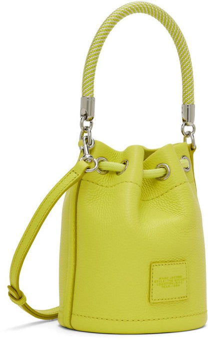 Yellow 'The Leather Mini Bucket' Bag