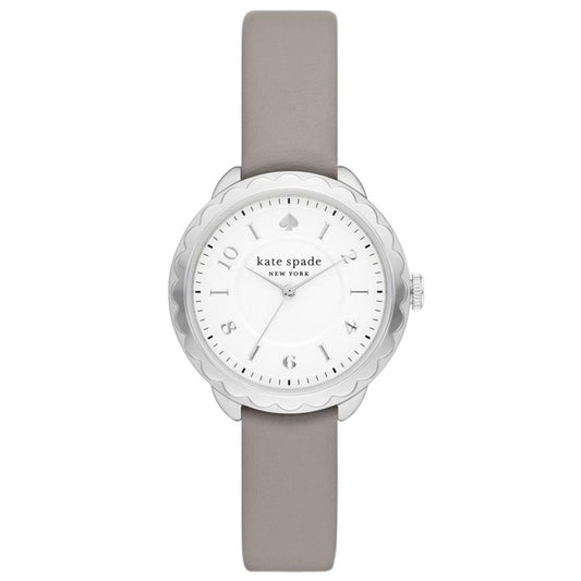 Women's Morningside Gray Leather Strap Watch 34mm