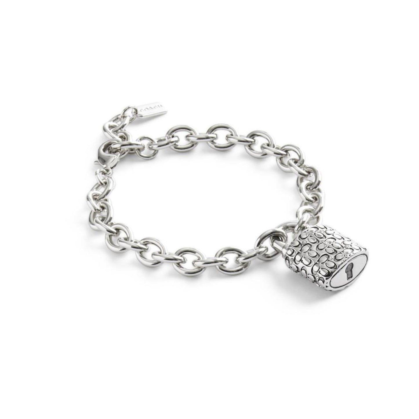 Signature Quilted Padlock Charm Bracelet