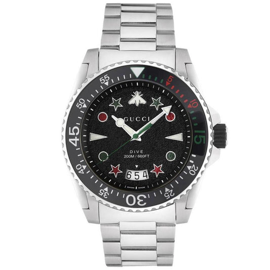 Men's Swiss Dive Stainless Steel Bracelet Watch 45mm