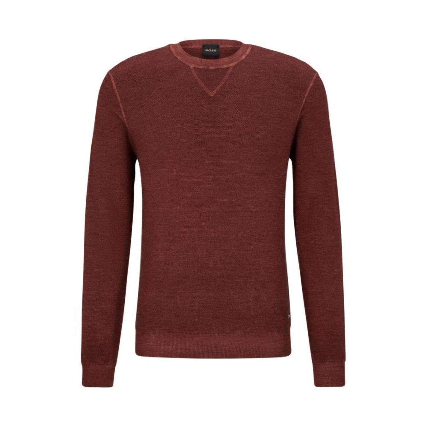 Structured-knit sweater in virgin wool, silk and cashmere