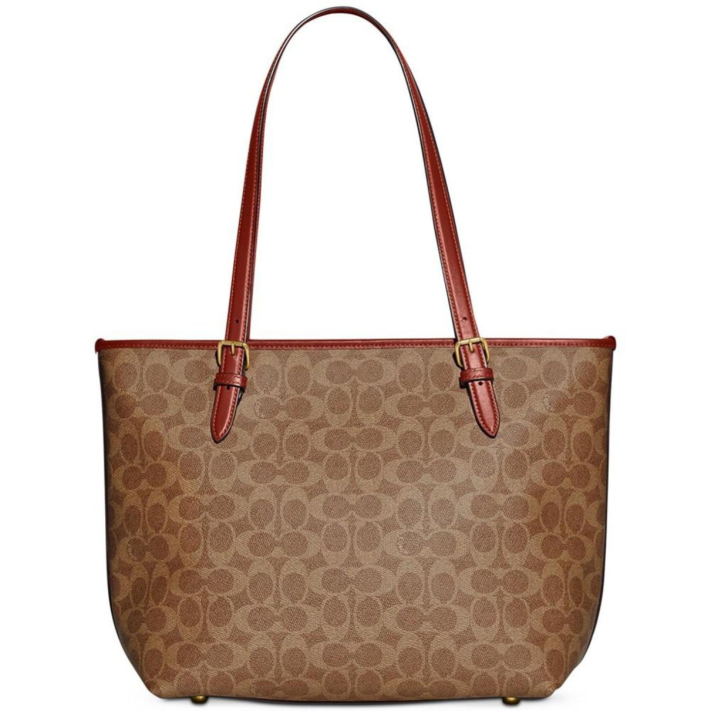 Signature Coated Canvas Taylor Tote with C Dangle Charm