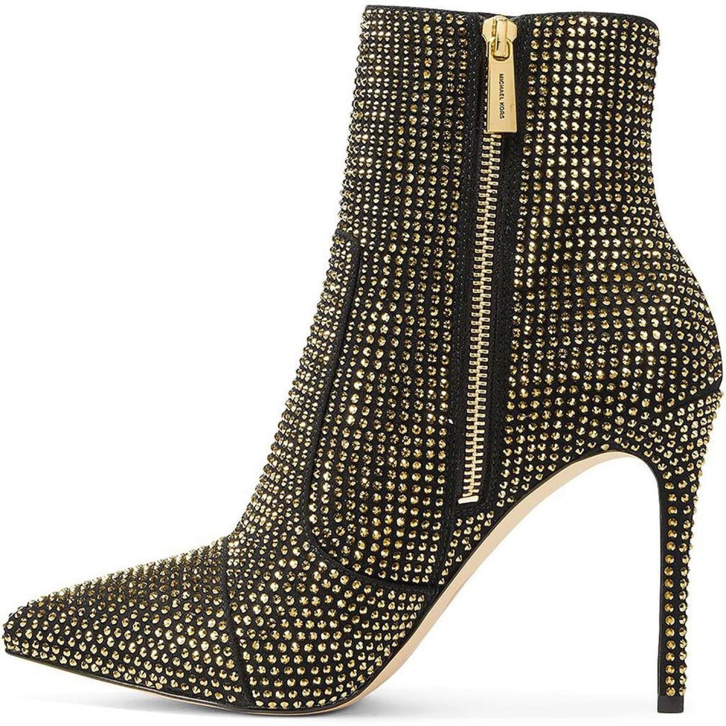 Rue Womens Rhinestone Stiletto Booties