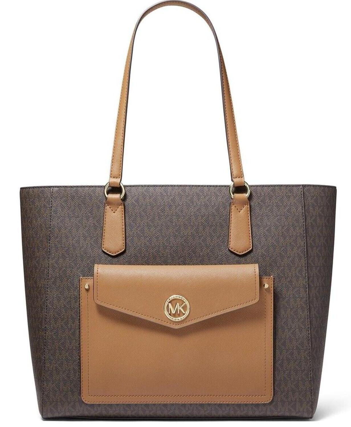 Michael Kors Women's Joey MK Signature TZ Snap Pocket Tote