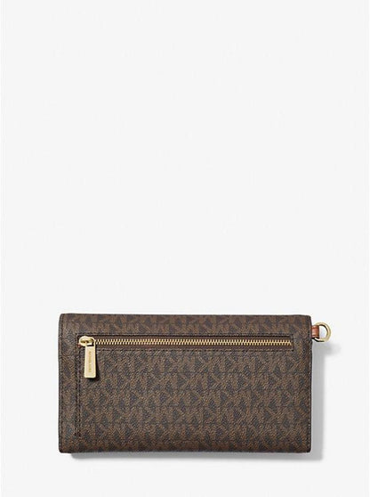 Jet Set Large Signature Logo Envelope Wristlet