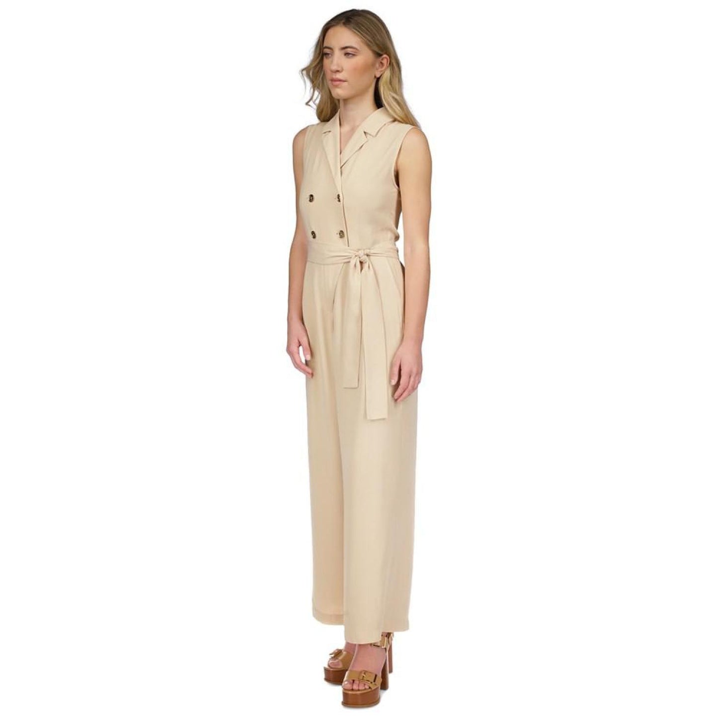 Women's Drapey Crepe Sleeveless Jumpsuit