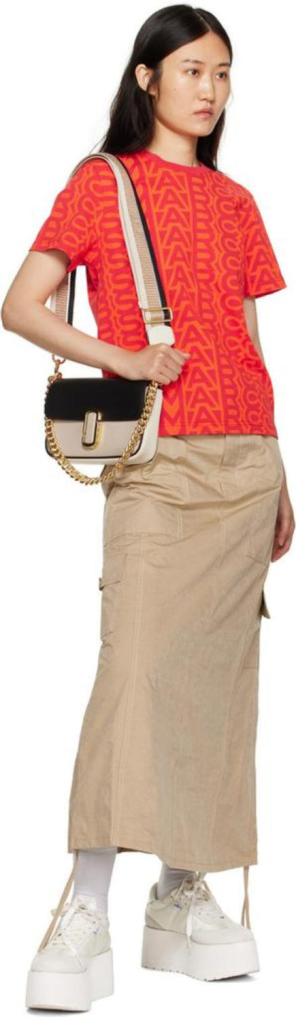 Beige & Black 'The J Marc' Shoulder Bag