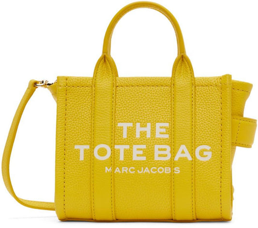 Yellow 'The Leather Mini' Tote