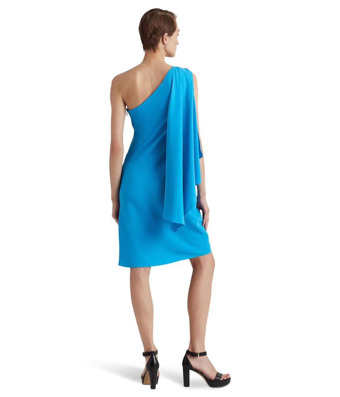 Georgette One-Shoulder Cocktail Dress