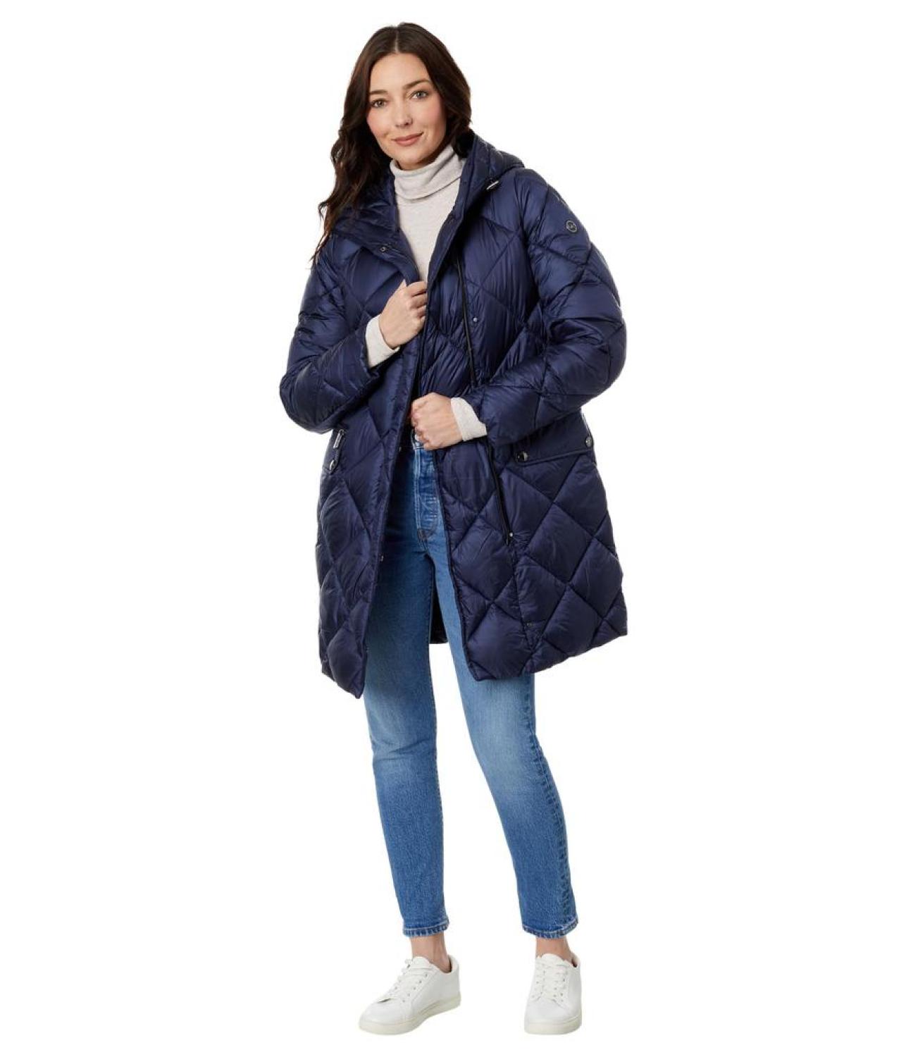 Hooded Long Quilt Puffer M426079C68