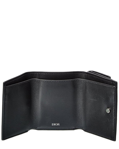 Dior Black Leather Compact Wallet (Authentic Pre-Owned)