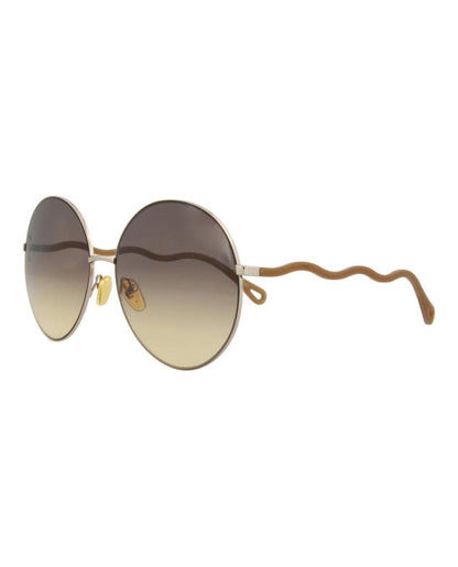 Round-Frame Metal Sunglasses