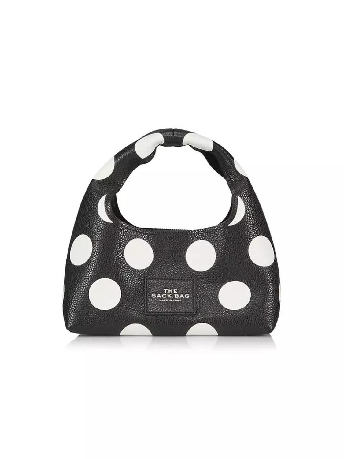 The Mini Sack Polka Dot Leather Top Handle Bag