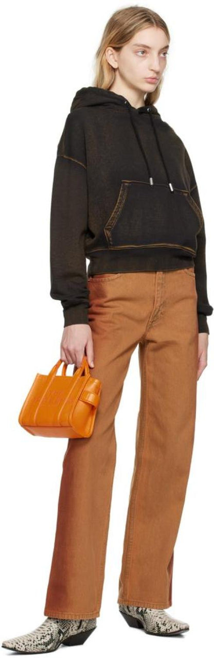 Orange 'The Leather Mini' Tote