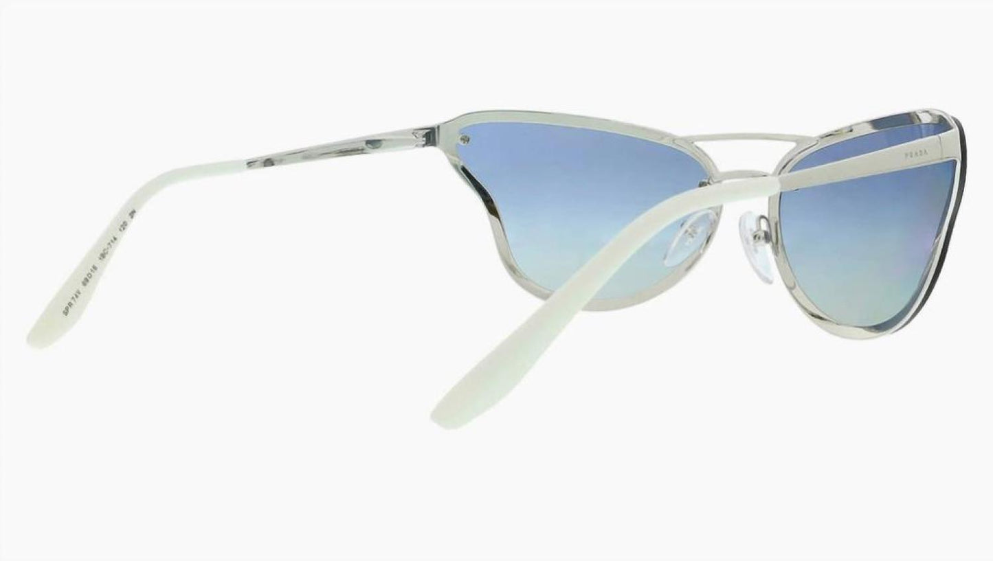 Catwalk 69Mm Sunglasses In Light Grey With Gradient Blue