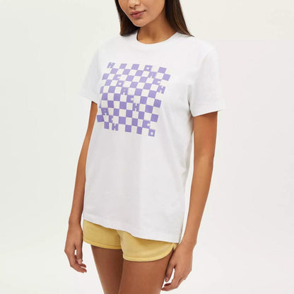 Coach Outlet Checkerboard T Shirt In Organic Cotton