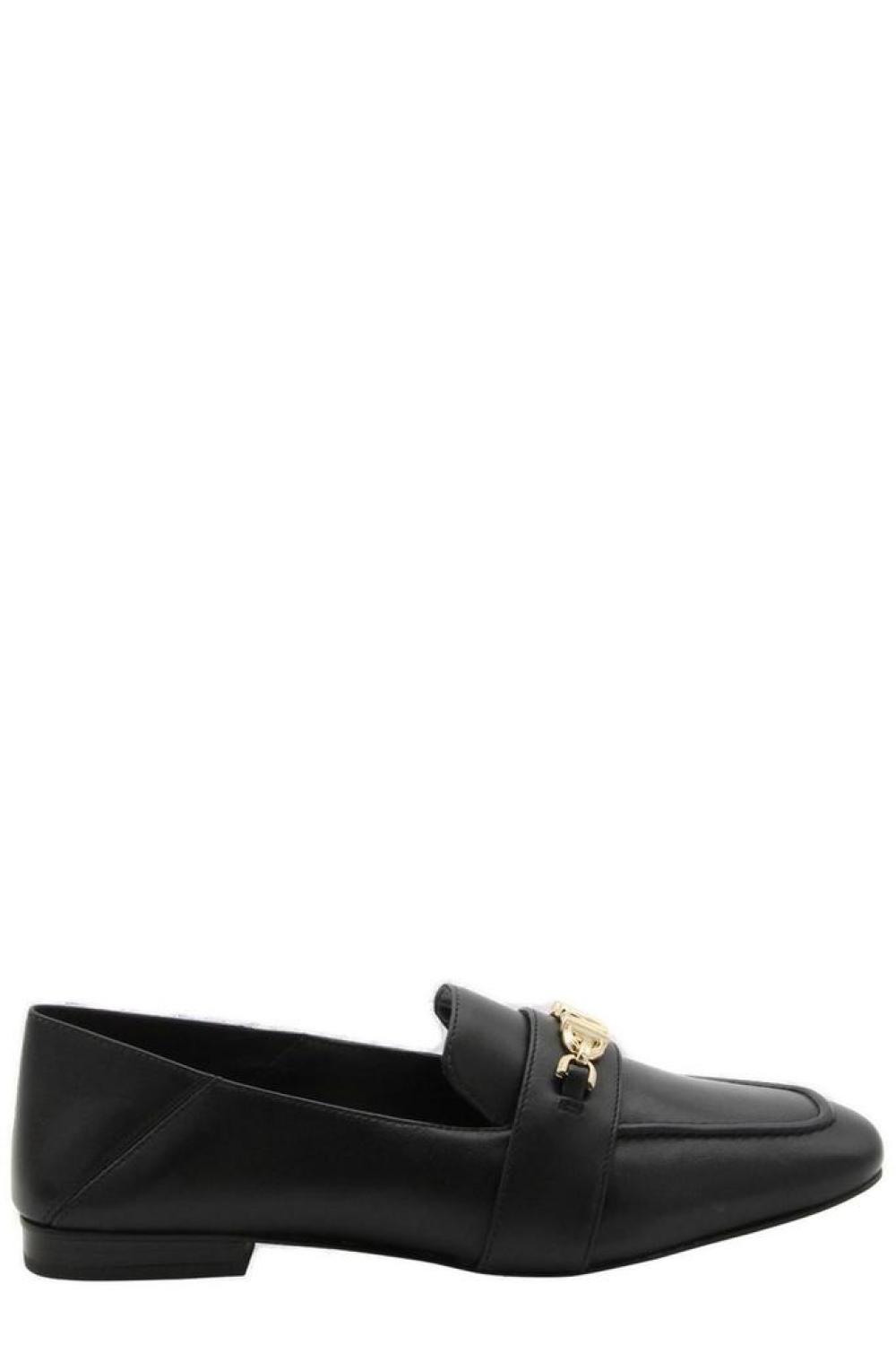 Michael Michael Kors Logo Plaque Square-Toe Loafers