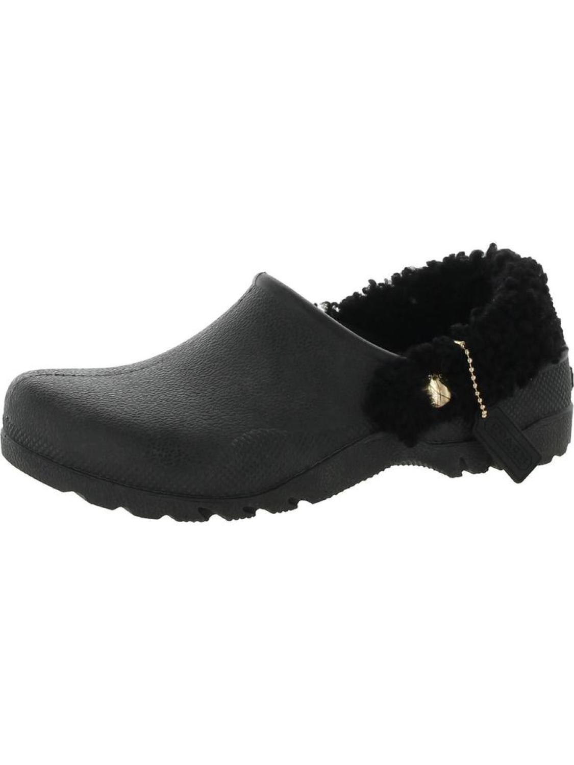 Lola Womens Leather Slip On Clogs