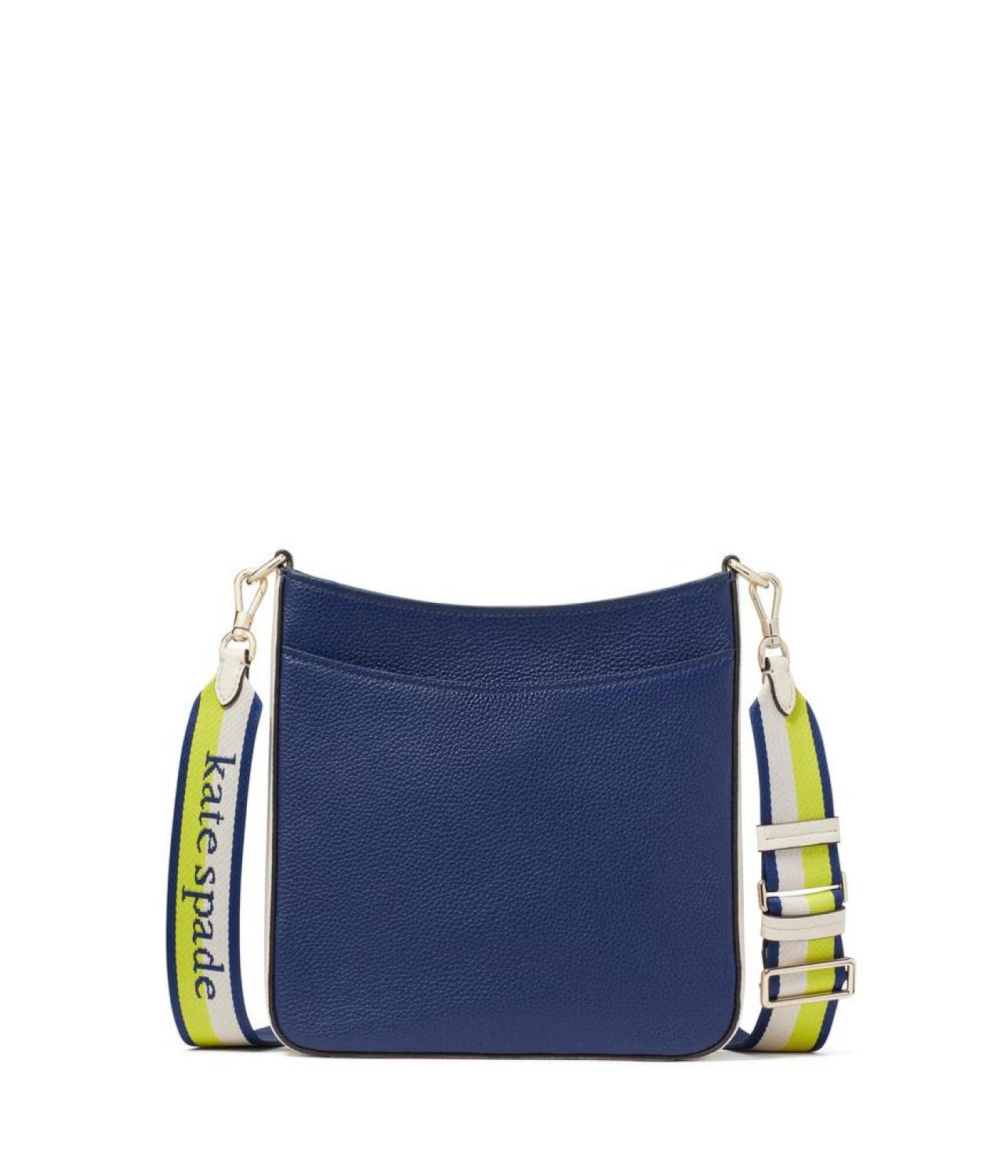 Hudson Colorblocked Pebbled Leather Messenger Crossbody