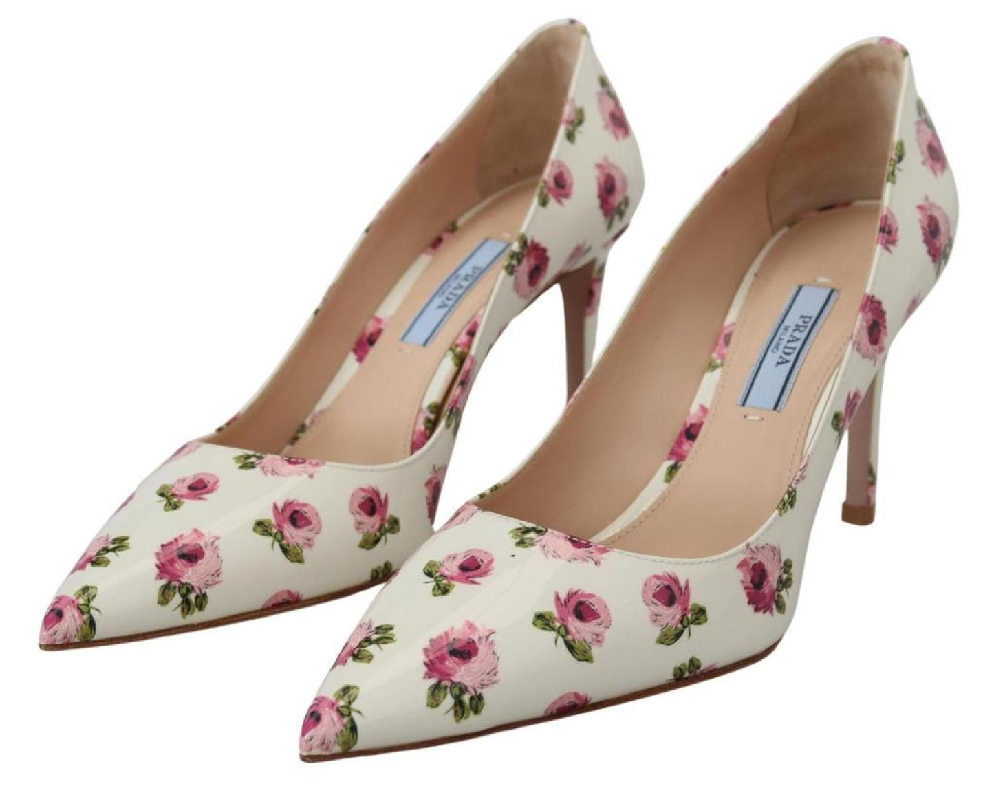 Prada Leather Floral Heels Stilettos Women's Pumps