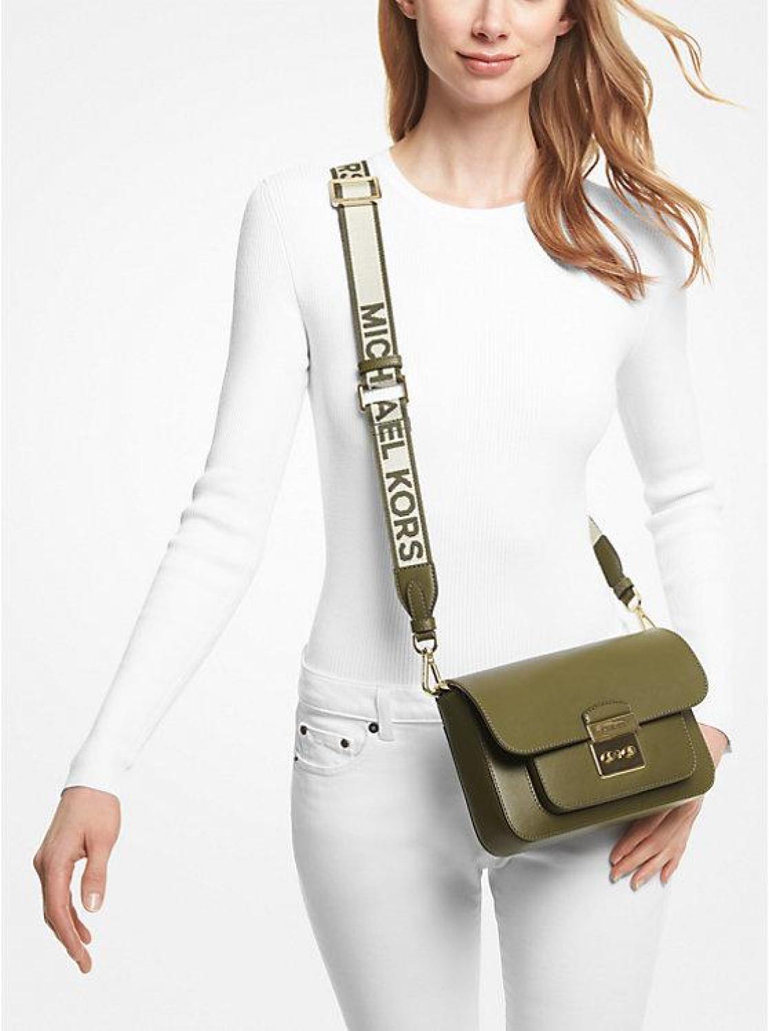 Sloan medium logo and best sale leather satchel