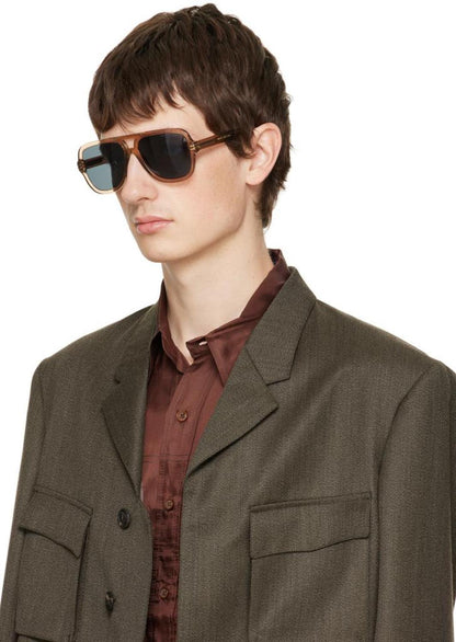 Brown Aviator Sunglasses