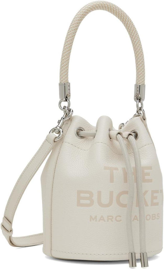 White 'The Leather Bucket' Bag