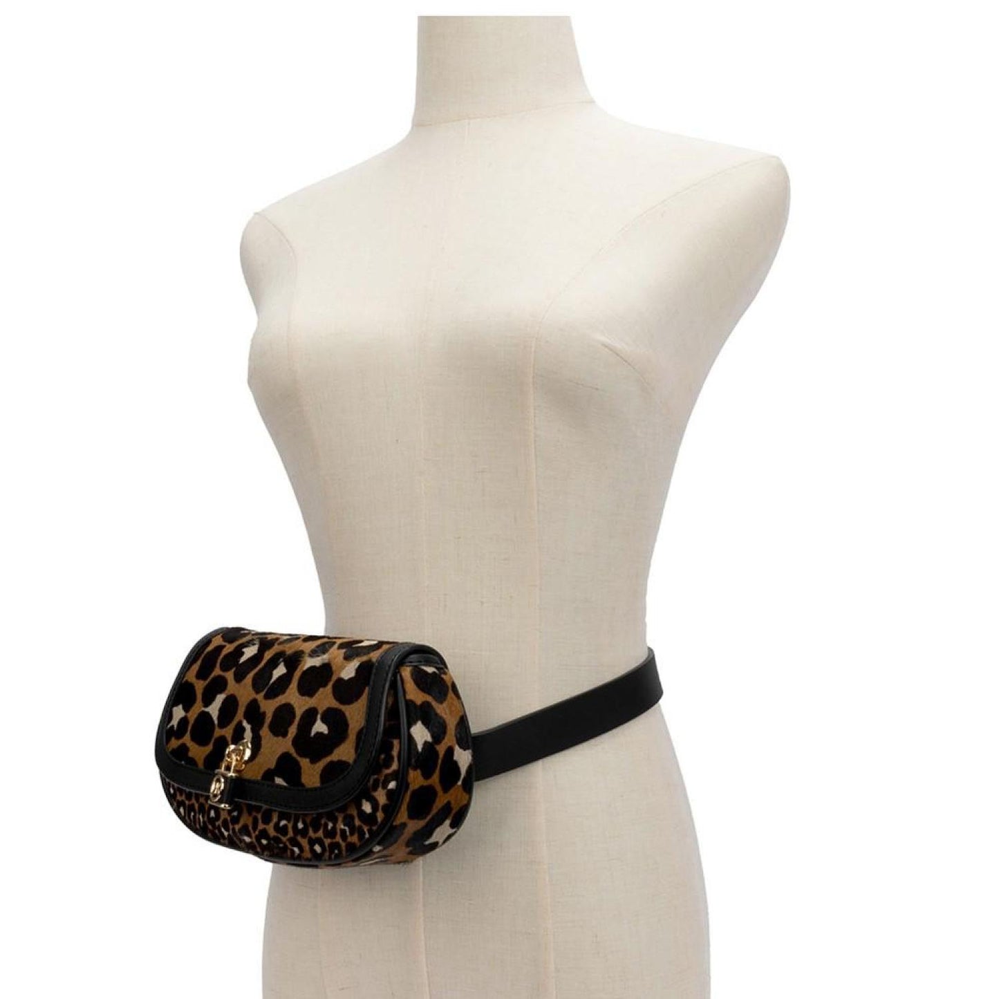 Women's Leopard-Print Haircalf Belt Bag