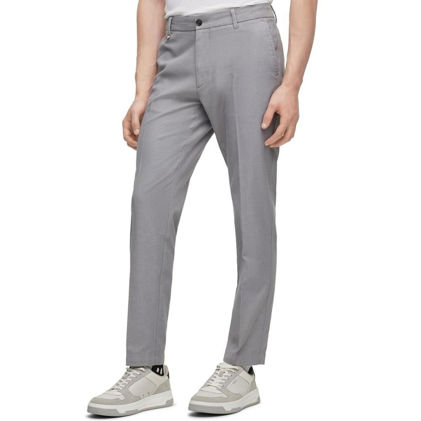 Men's Slim-Fit Cotton Blend Trousers