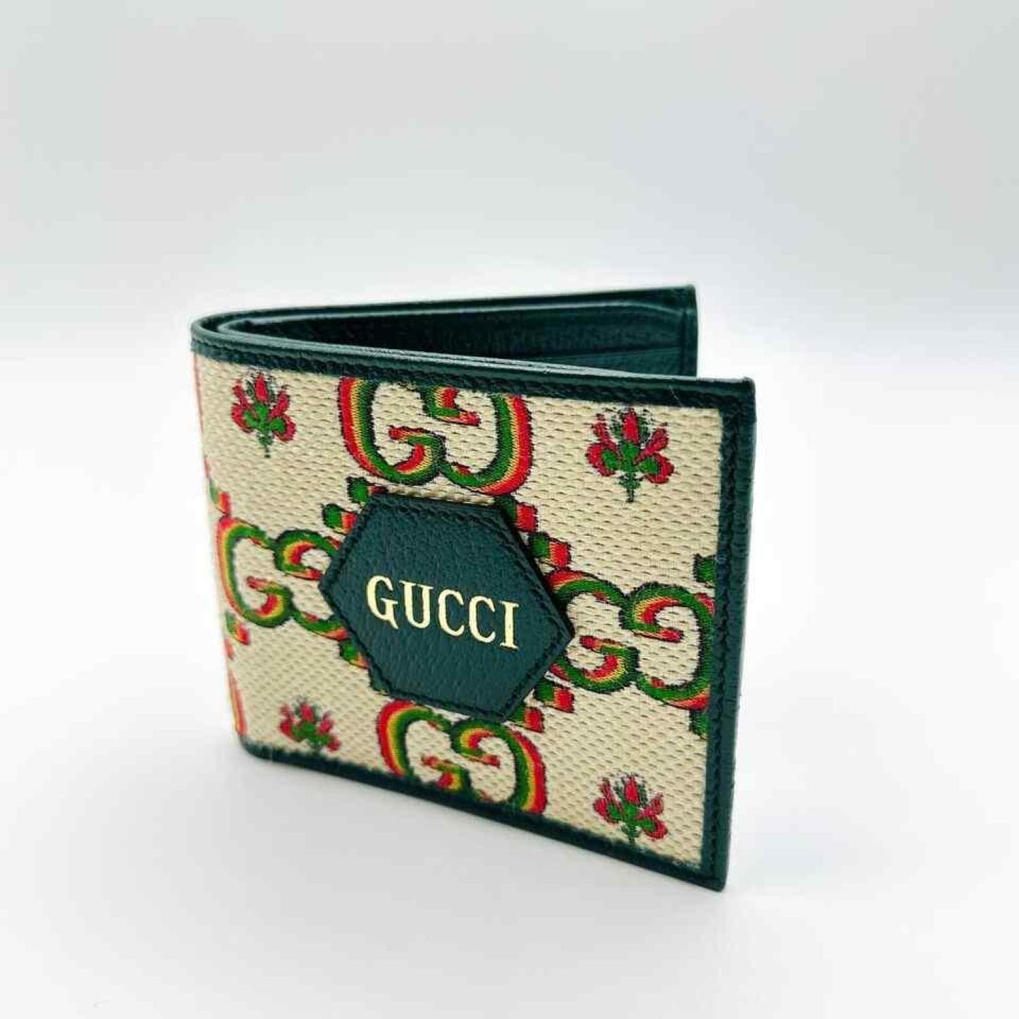 Gucci 100 Centennial Men's  Canvas Bifold Wallet