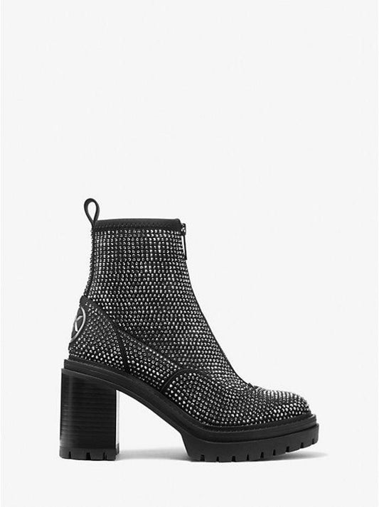 Cyrus Embellished Scuba Ankle Boot