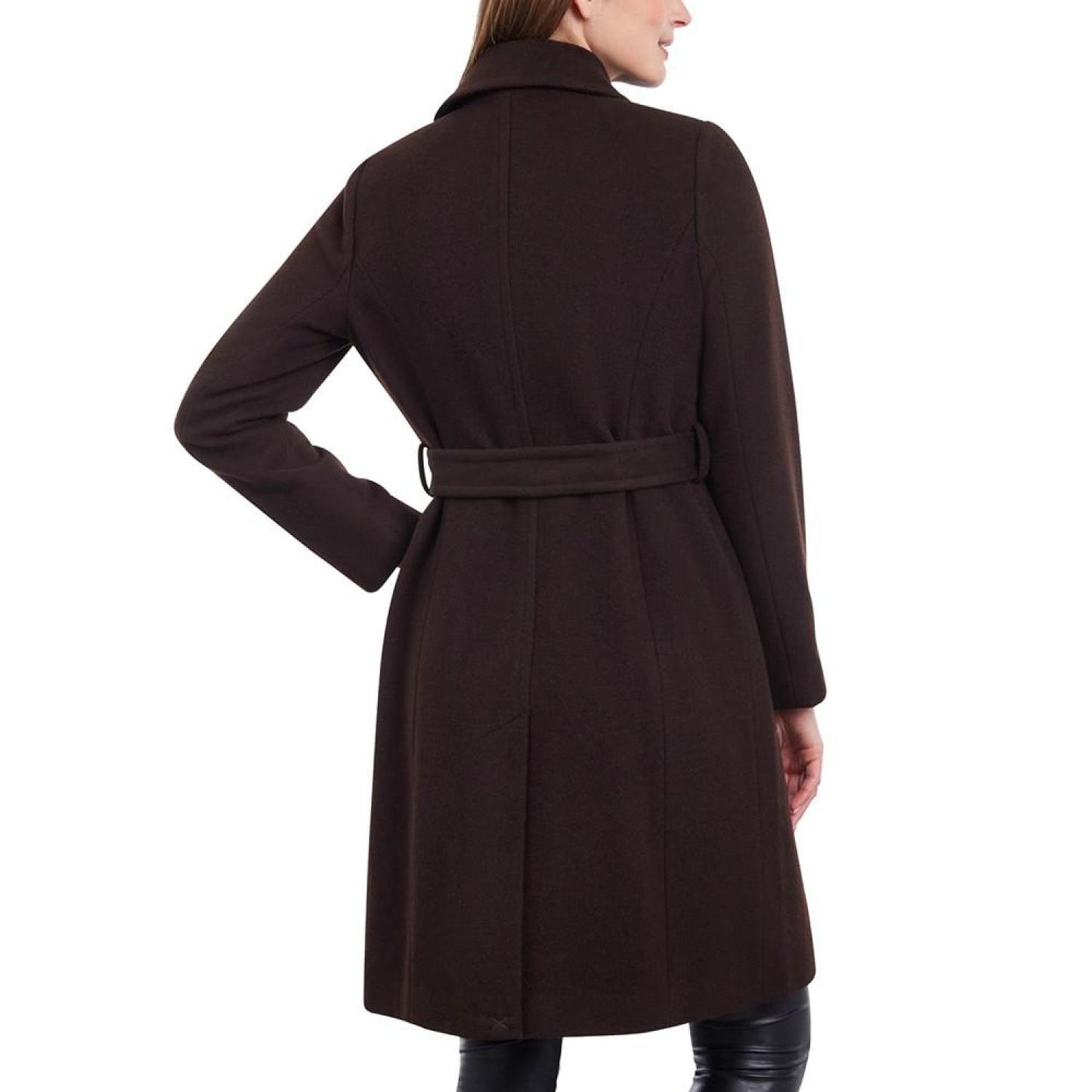 Women's Wool Blend Belted Wrap Coat