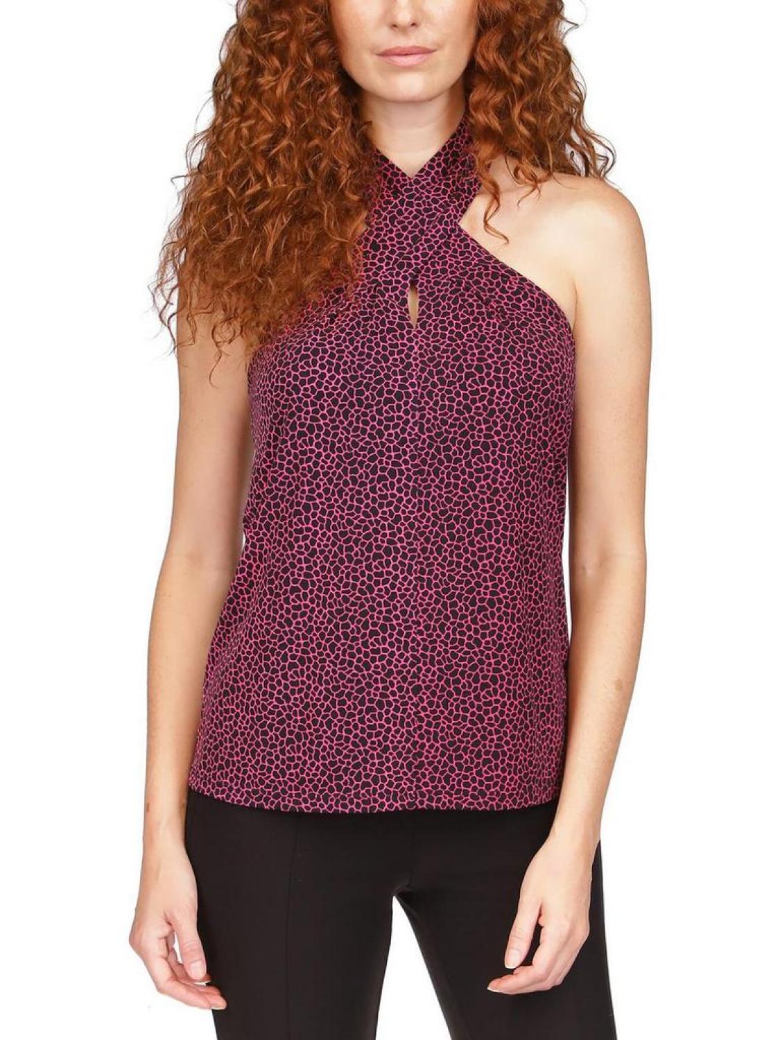 Womens Animal r Polyester Halter Top