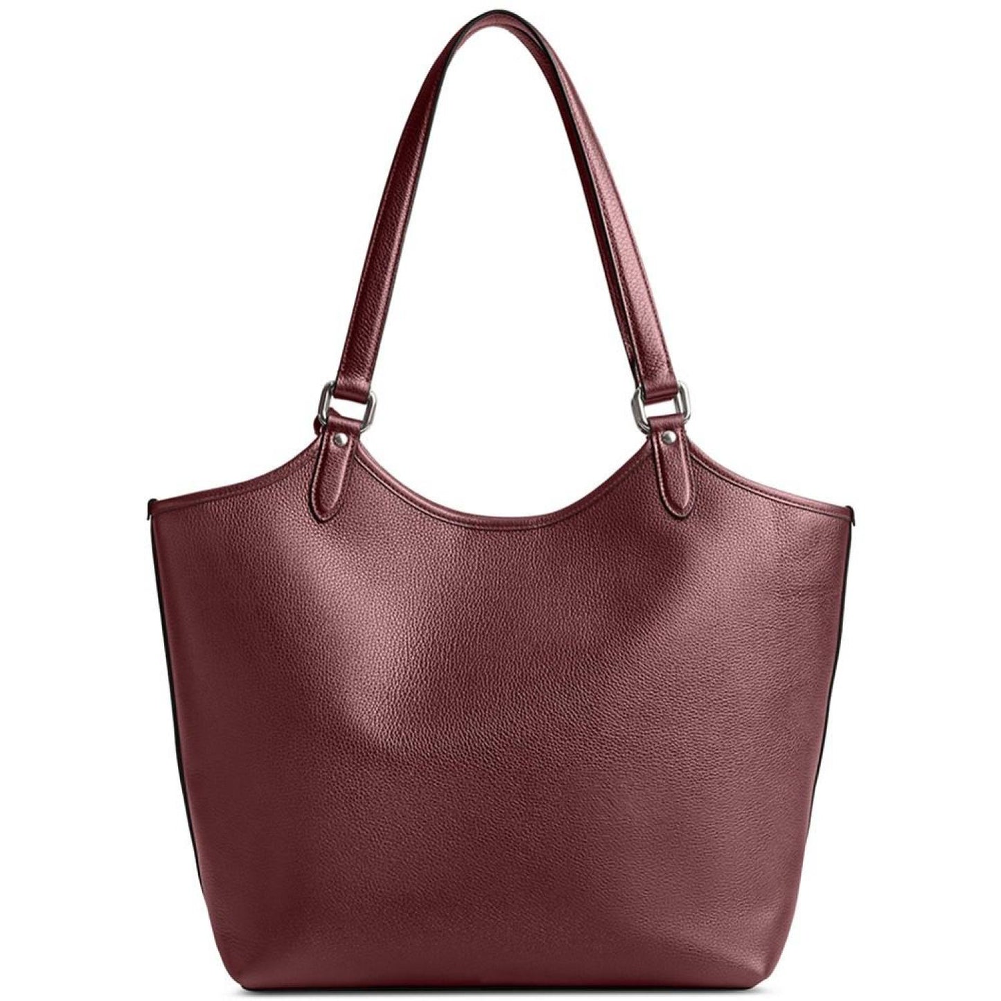 Metallic Pebble Leather Medium Day Tote