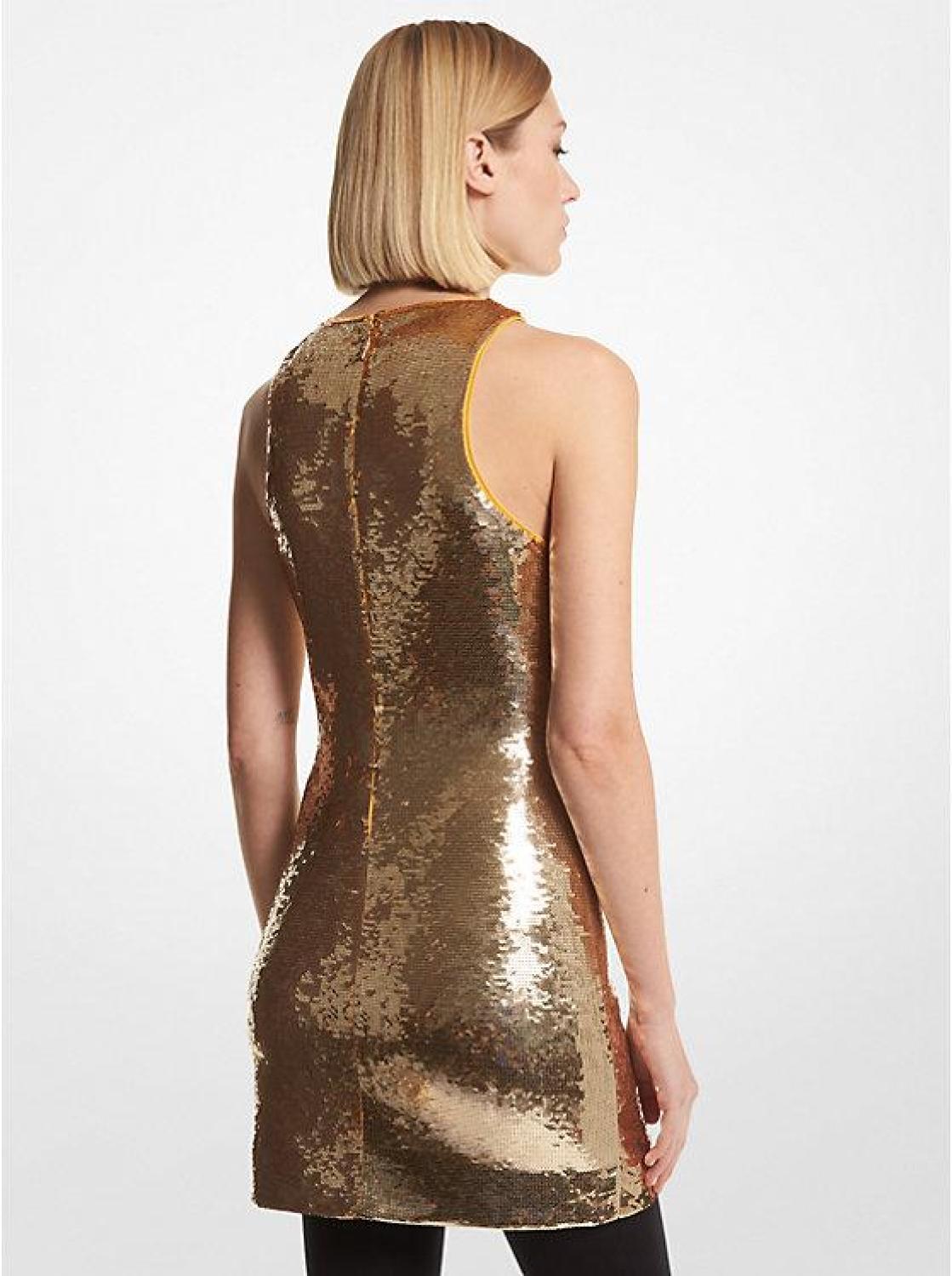 Sequined Jersey Tank Dress