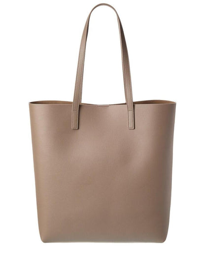 Saint Laurent North/South Medium Leather Shopper Tote