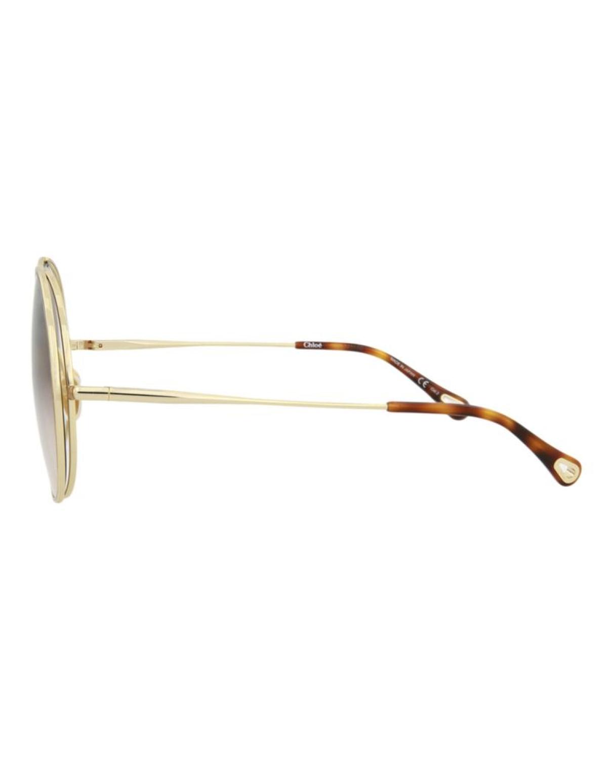 Round-Frame Metal Sunglasses