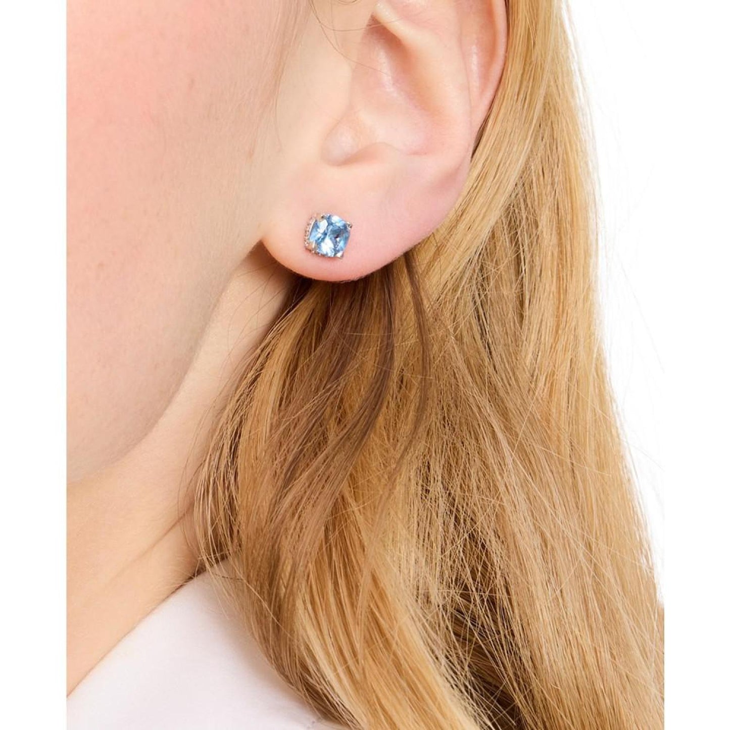 Little Luxuries Pavé & Crystal Square Stud Earrings