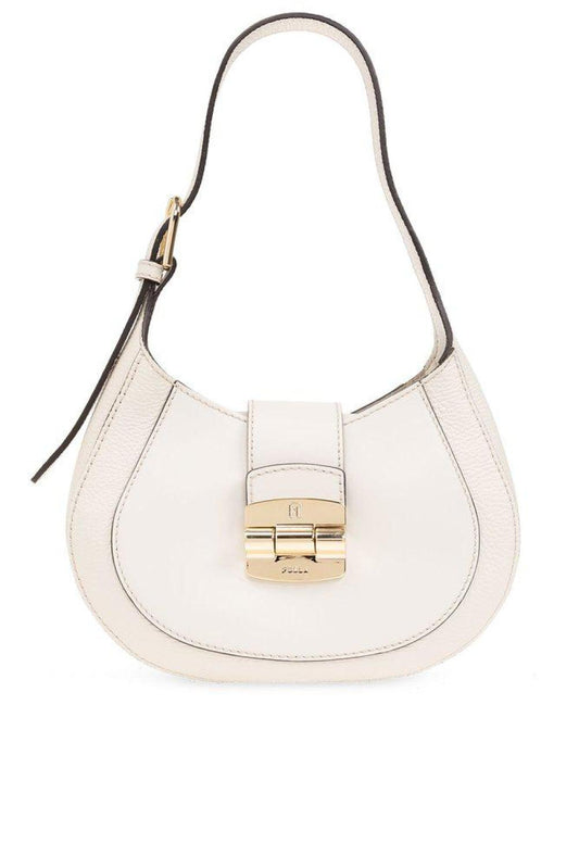 Furla Club 2 Logo Engraved Small Hobo Bag