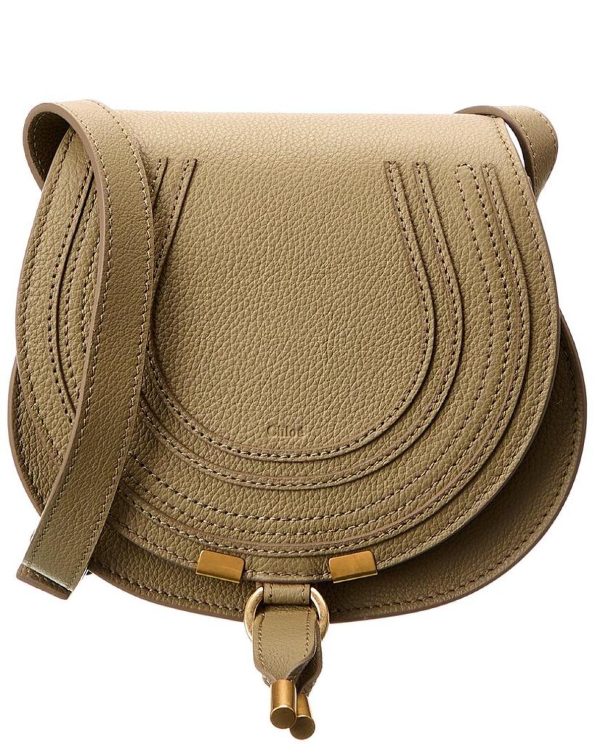 Chloé Marcie Small Leather Saddle Bag