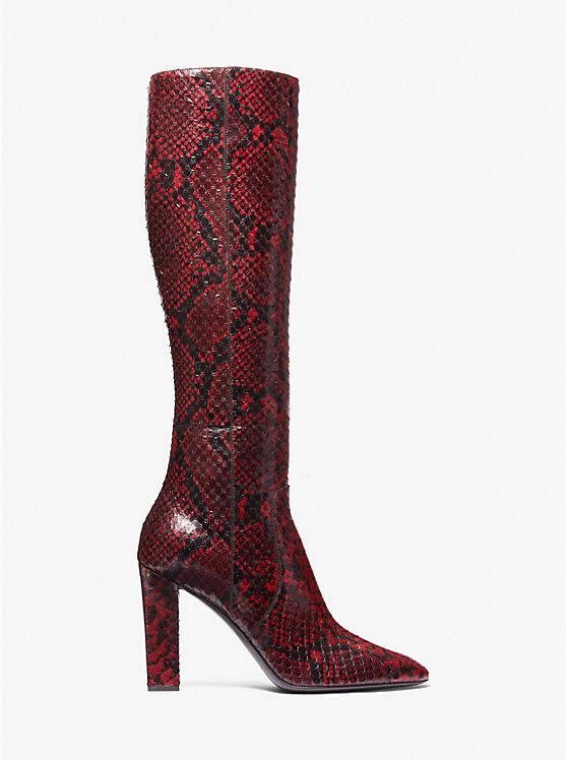 Carly Python Embossed Leather Boot