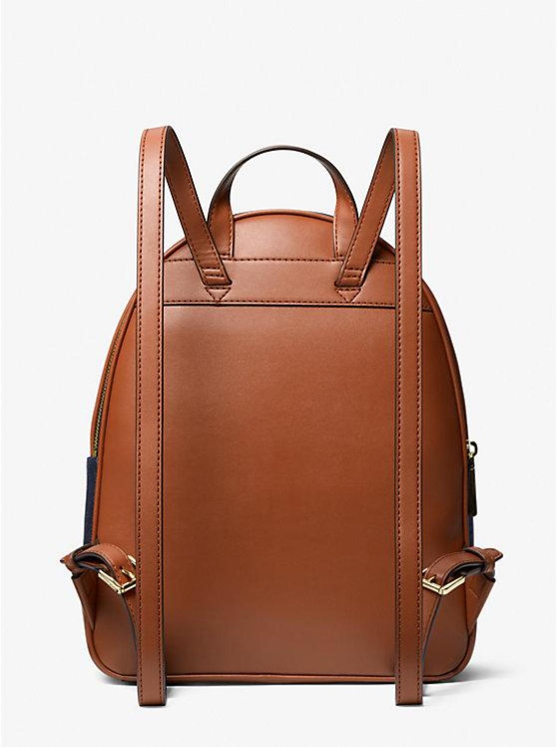 Brooklyn Medium Denim and Leather Backpack