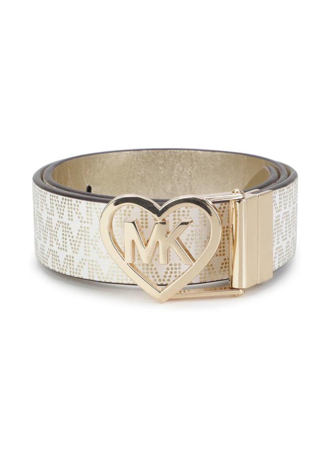 Michael Kors Kids Monogram-Printed Logo Buckled Reversible Belt